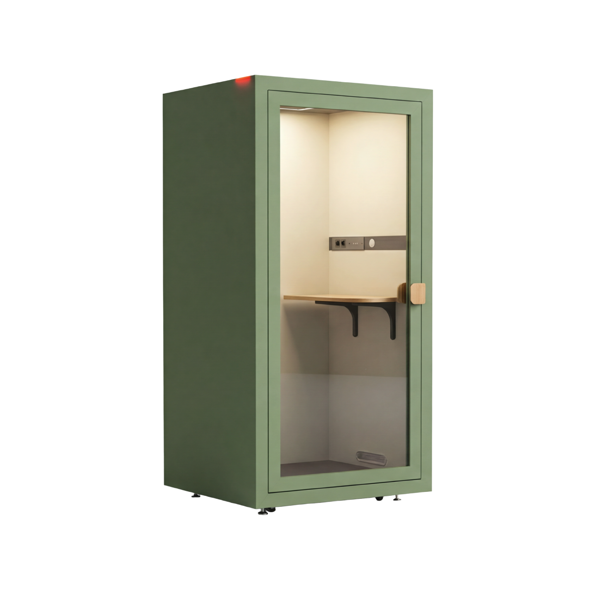 Oslo akoestische meetingbox in lichtgroen voor comfortabel vergaderen, samenwerken en brainstormen.