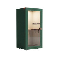 Oslo akoestische meetingbox in donkergroen voor comfortabel vergaderen, samenwerken en brainstormen.
