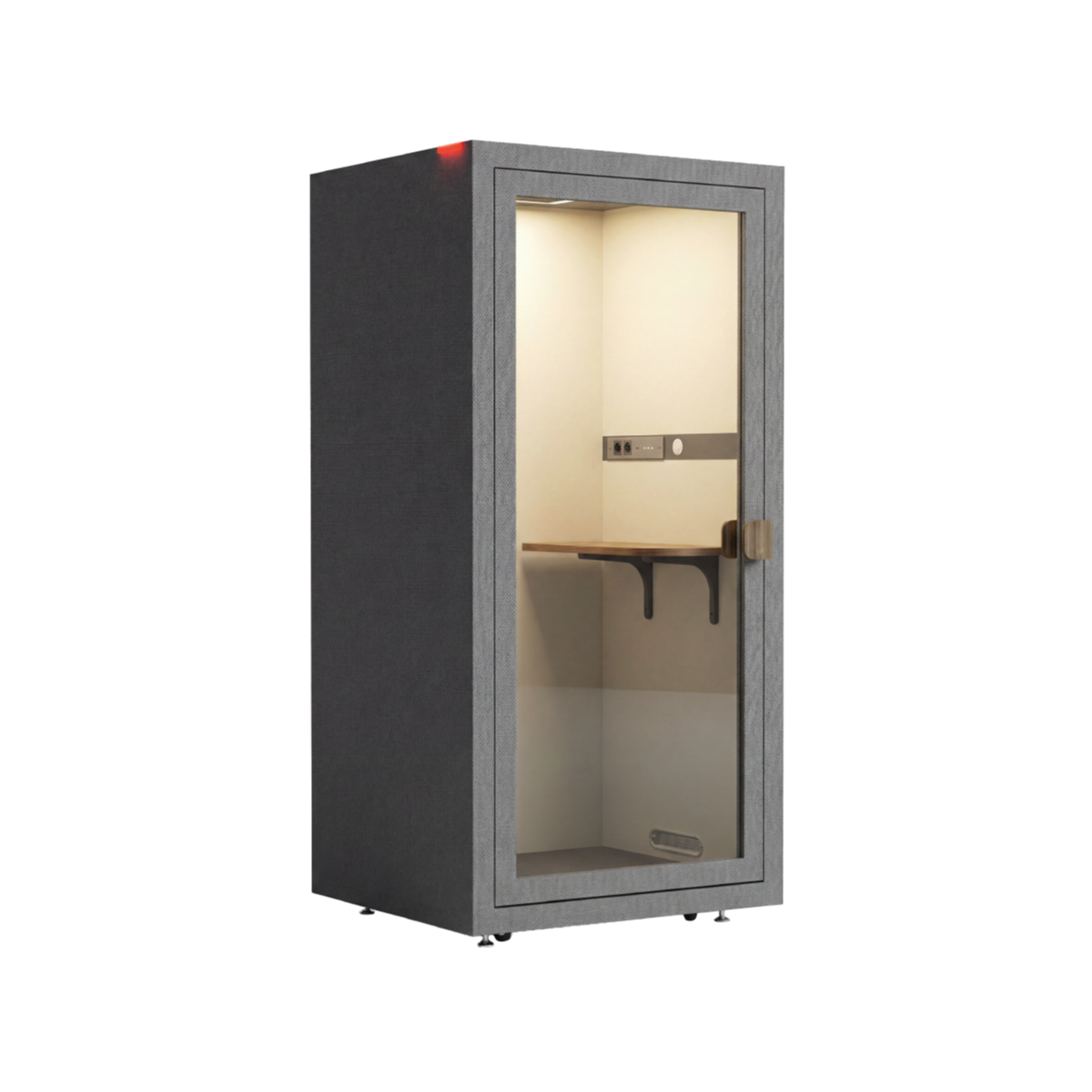 Oslo akoestische meetingbox in grijs voor comfortabel vergaderen, samenwerken en brainstormen.