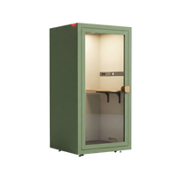 Oslo akoestische meetingbox in lichtgroen voor comfortabel vergaderen, samenwerken en brainstormen.