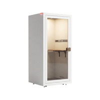 Oslo akoestische meetingbox in wit voor comfortabel vergaderen, samenwerken en brainstormen.