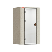 Tokyo akoestische vergaderbox in wit met ruim interieur voor efficiënte vergaderingen en hybride meetings.